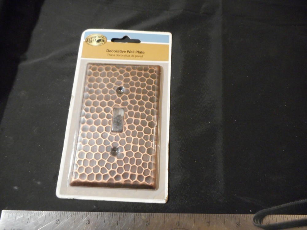 Hammered bronze look 1 toggle wall plate cover