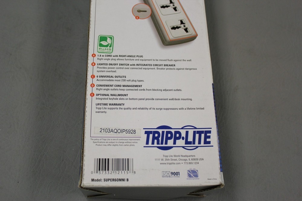 NEW TRIPP LITE SUPER60MNI B SURGE PROTECTOR