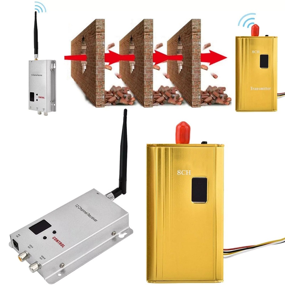 1PC Long-Range 1.2KM Wireless Audio/Video Transceiver For Surveillance System