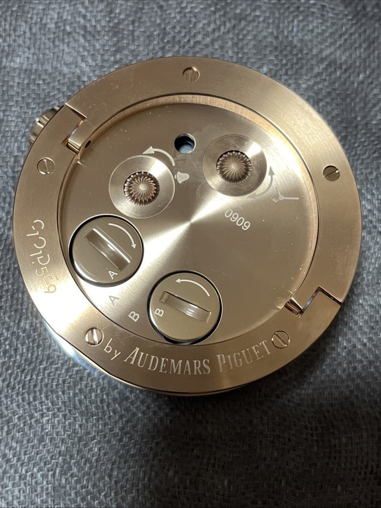 Original Audemars Piguet Code 11.59 Rose Gold Blue Dial Table Clock
