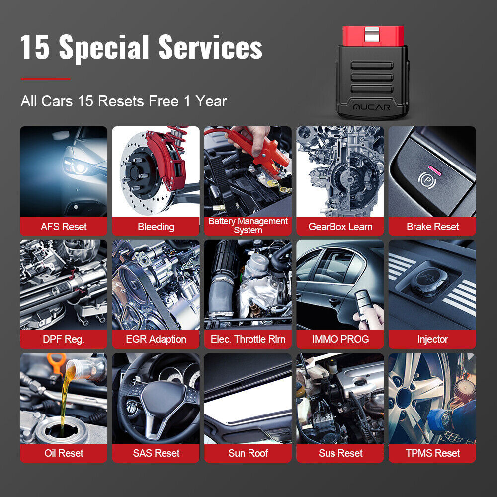 🔥MUCAR BT200 Pro OBD2 Scanner Code Reader Full System Car Diagnostic Tool