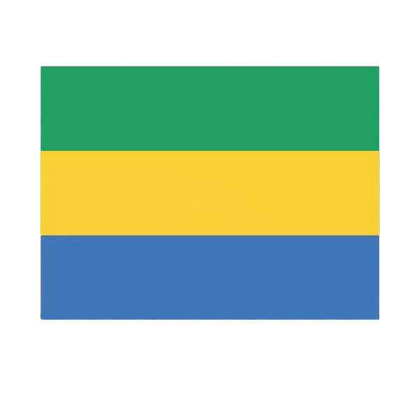 Gabonese Flag Sticker Decal