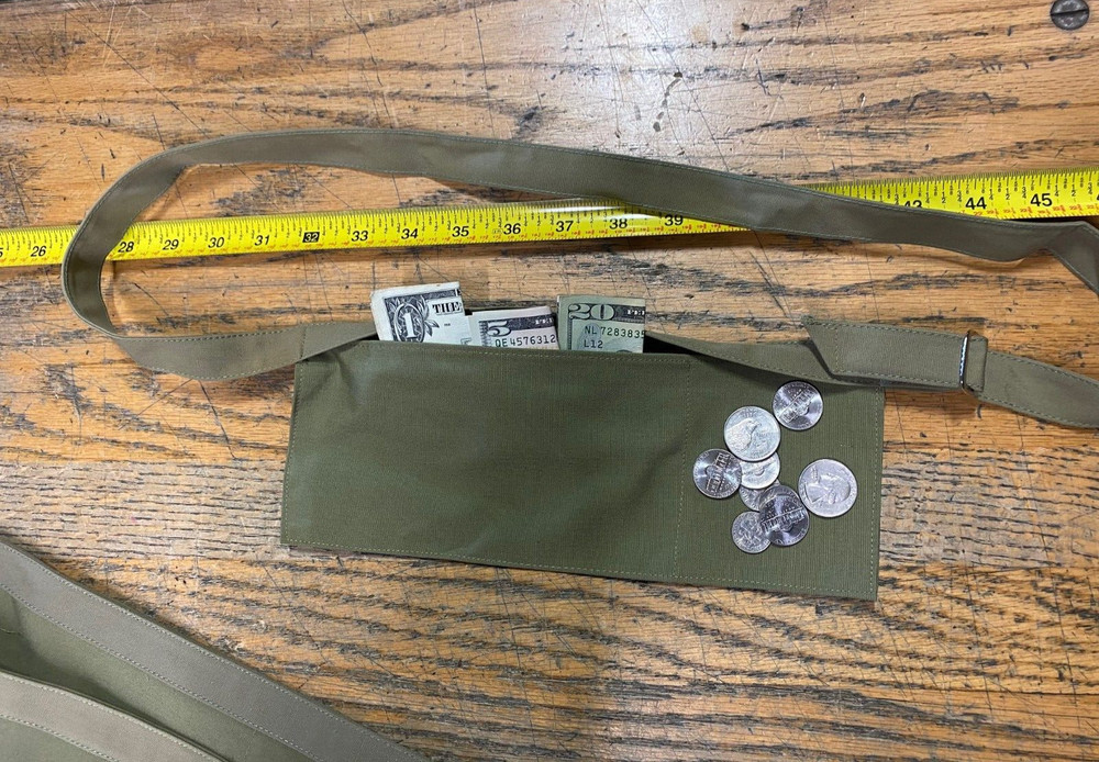 Vintage WW2 Money Belt, Poplin Silk