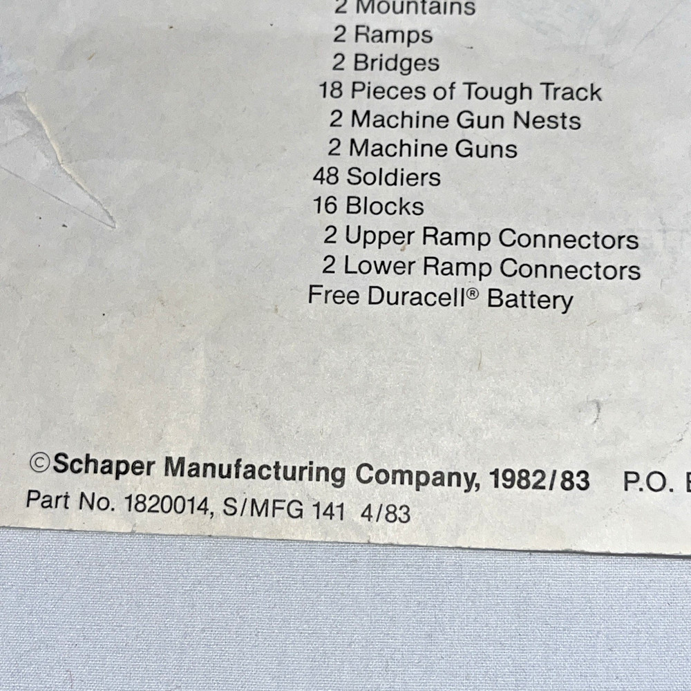 Schaper Stomper Bridge Busters Set 673 Instructions ONLY 1982
