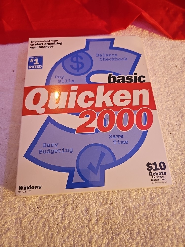 Intuit Quicken 2000 for Windows – Complete Boxed Financial Software NEW Sealed"