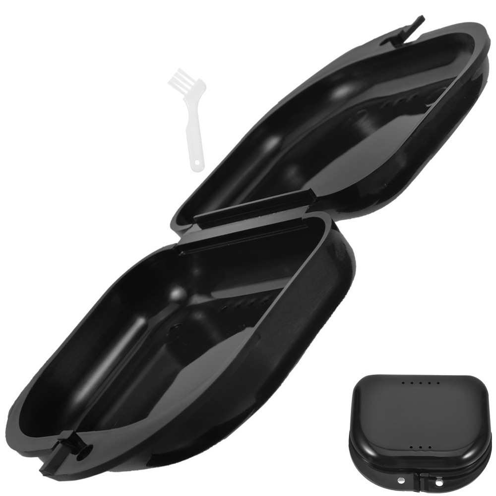 Convenient Denture Box Retainer Container Leakproof Case for Cleaning
