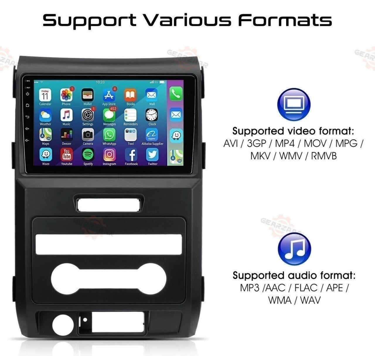 Ford F150 2009-2014 Apple Carplay Android 14 4+32G Car Stereo Radio HEAD UNIT B