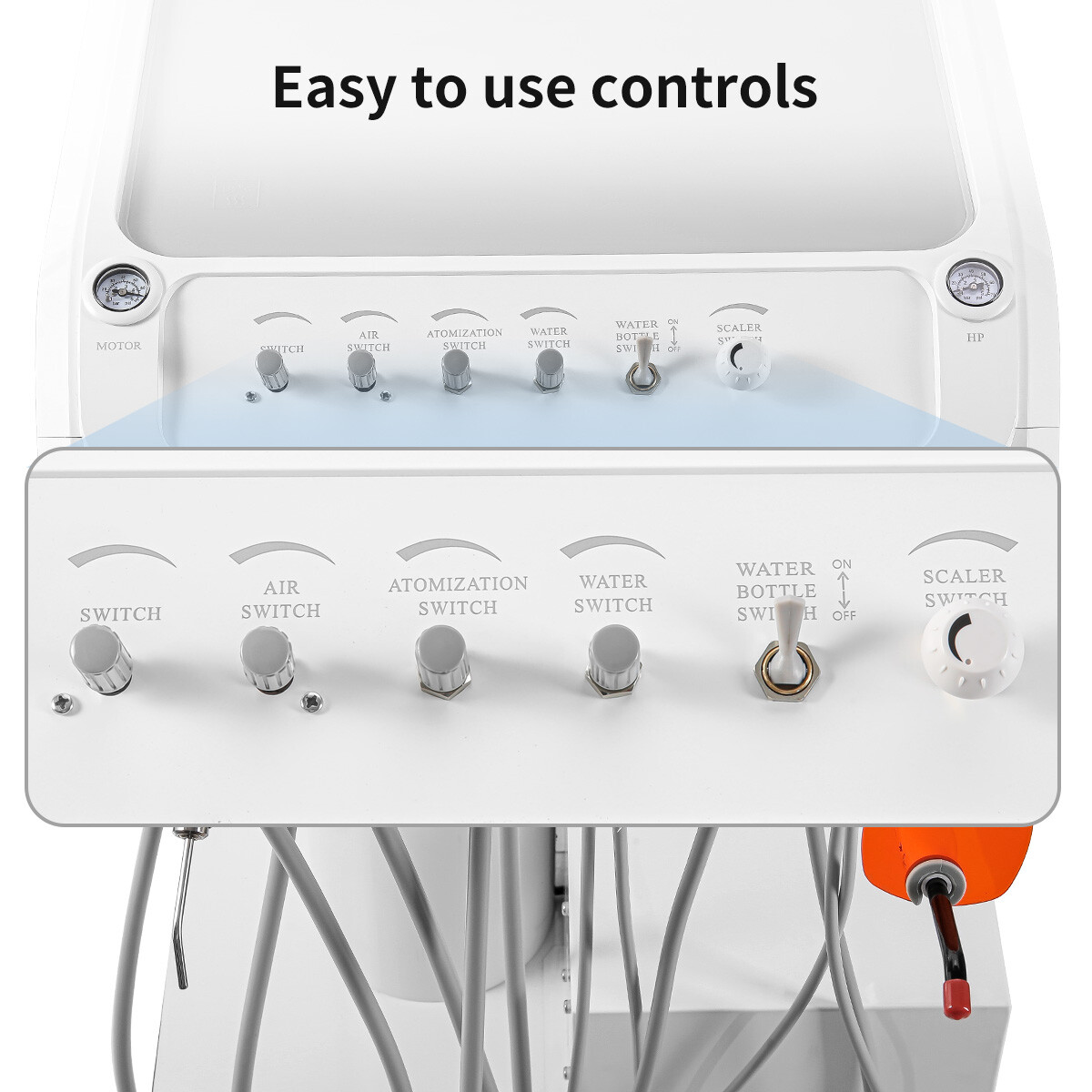 Dental Unit Chair Computer Controlled DC Motor+Stool/Delivery Unit/Handpiece Kit