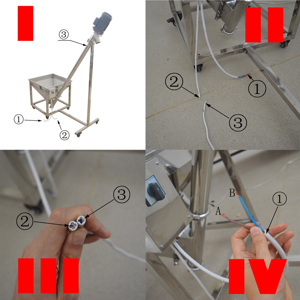 Automatic Cylinder-Type Spring Feeder Screw Conveyor Lifting Machine 220V 750W