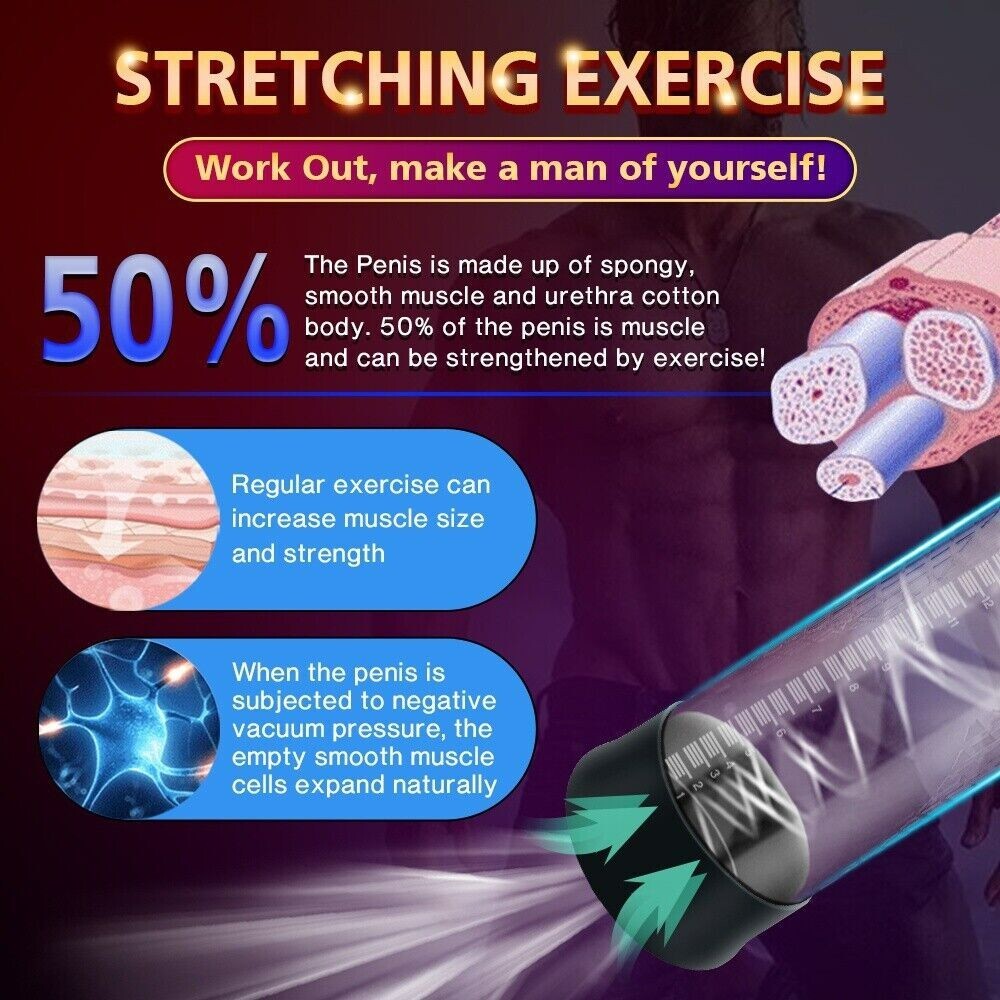 2025 upgrade Vacuum Electric Penis Pump Rechargeable Male Penis Enlarger & LUBE