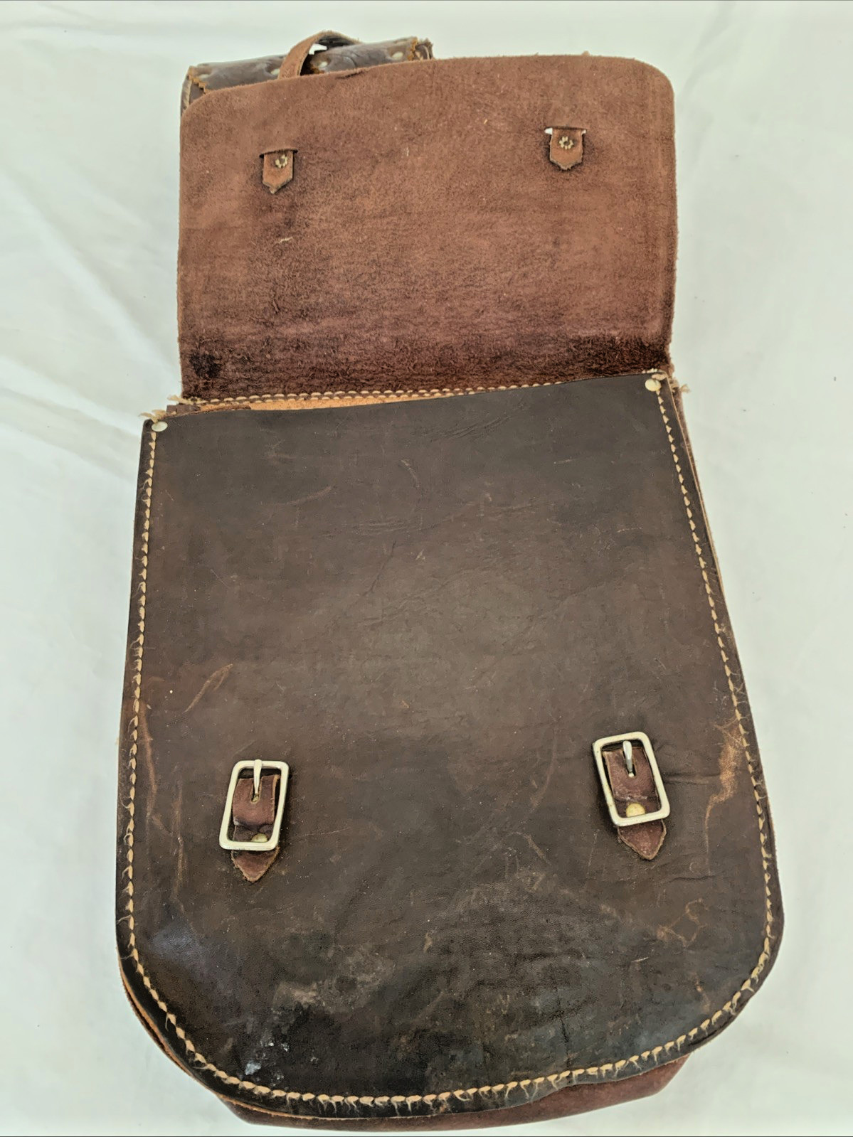 Vintage Leather Saddle Bags • Western Cowboy Horse Tack