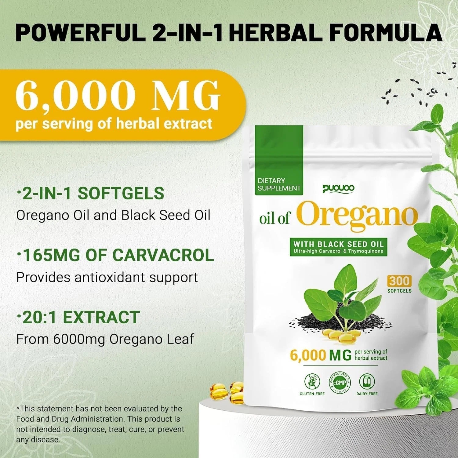 Resilia Oil Of Oregano With Black Seed Oil 6,000MG