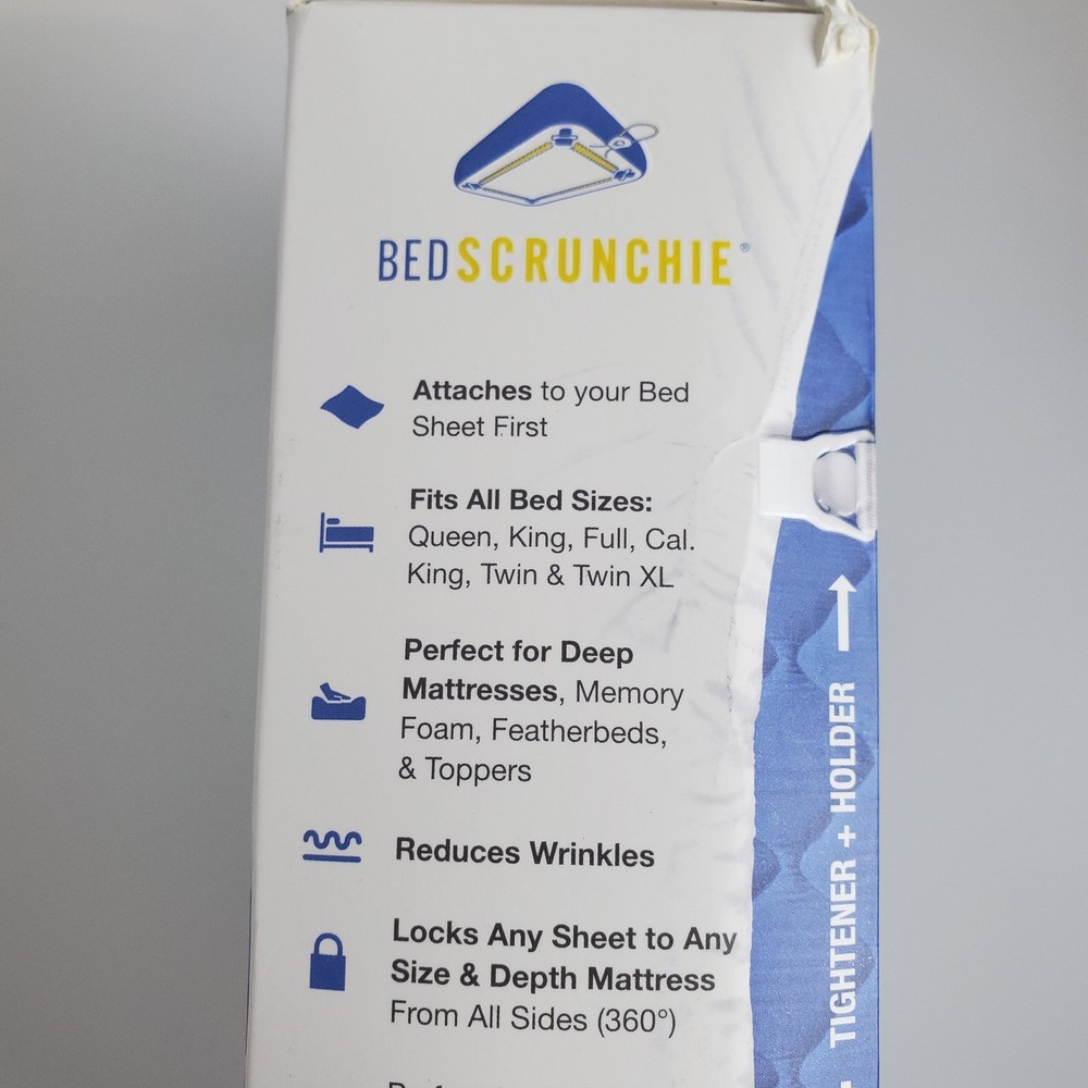 Bed Scrunchie - Ultimate Bed Sheet Holder Straps, 360 Bed Sheet Fastener.