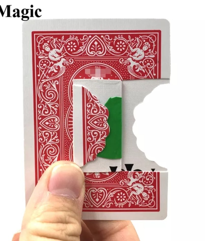 Bite Out Card Magic Trick Close Up Illusion T8
