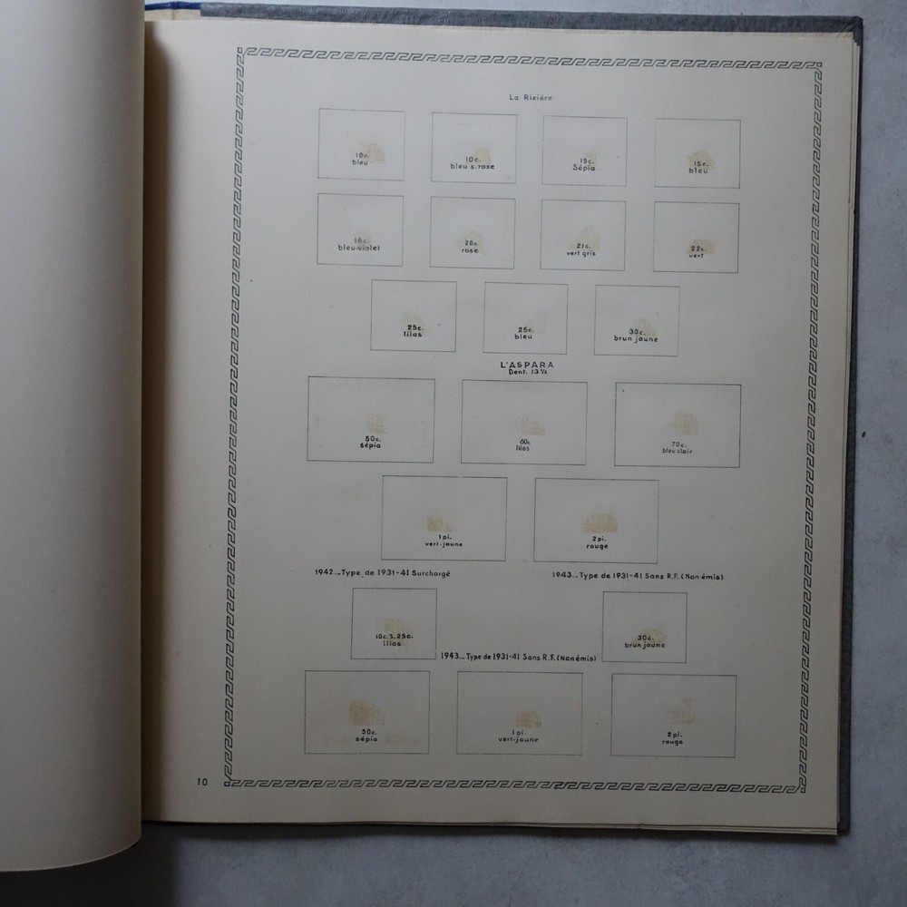 Indochina And Vietnam - Antique Binder With Pre-Printed Pages 1889 To 1946