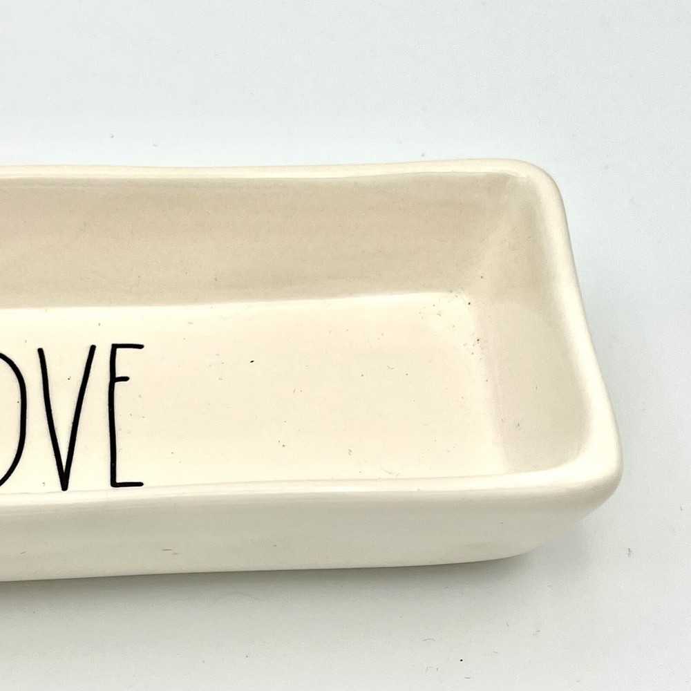 Rae Dunn Ceramic Trinket Tray “LOVE” Rectangular 12” Long