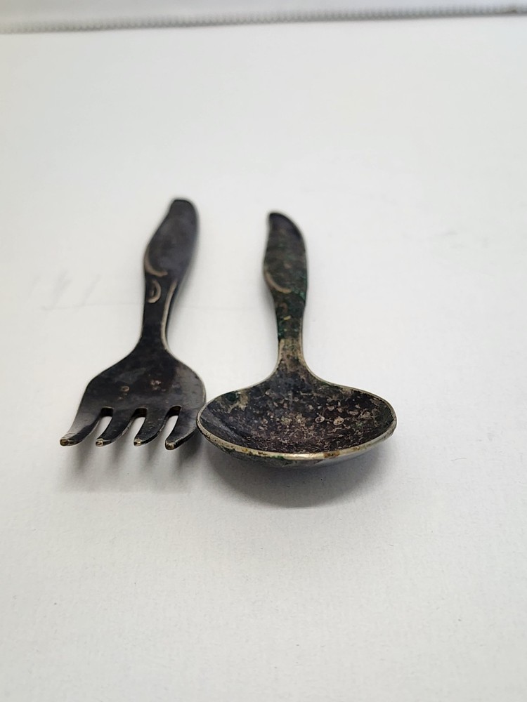 Vintage William Rogers Silverplate ? Minature Fork and Spoon