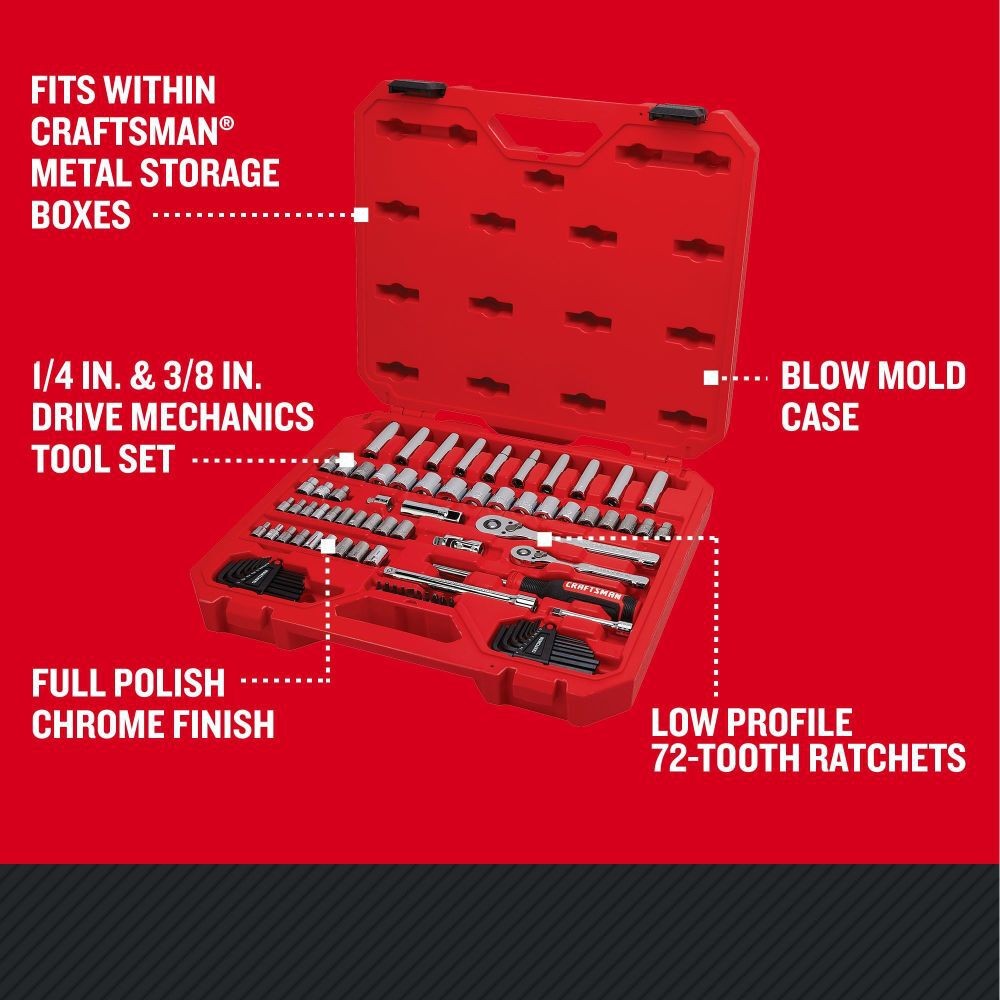 Craftsman Mechanics Tool Set, 83Pc