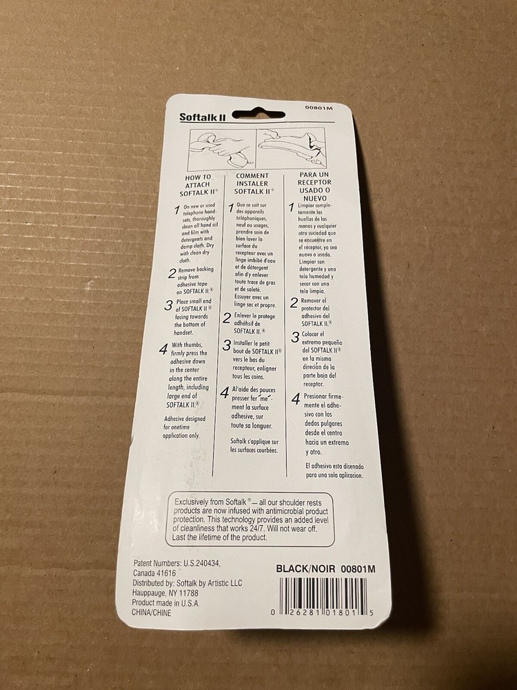 Softalk 00801M Rest,phone,microban,sof2,bk