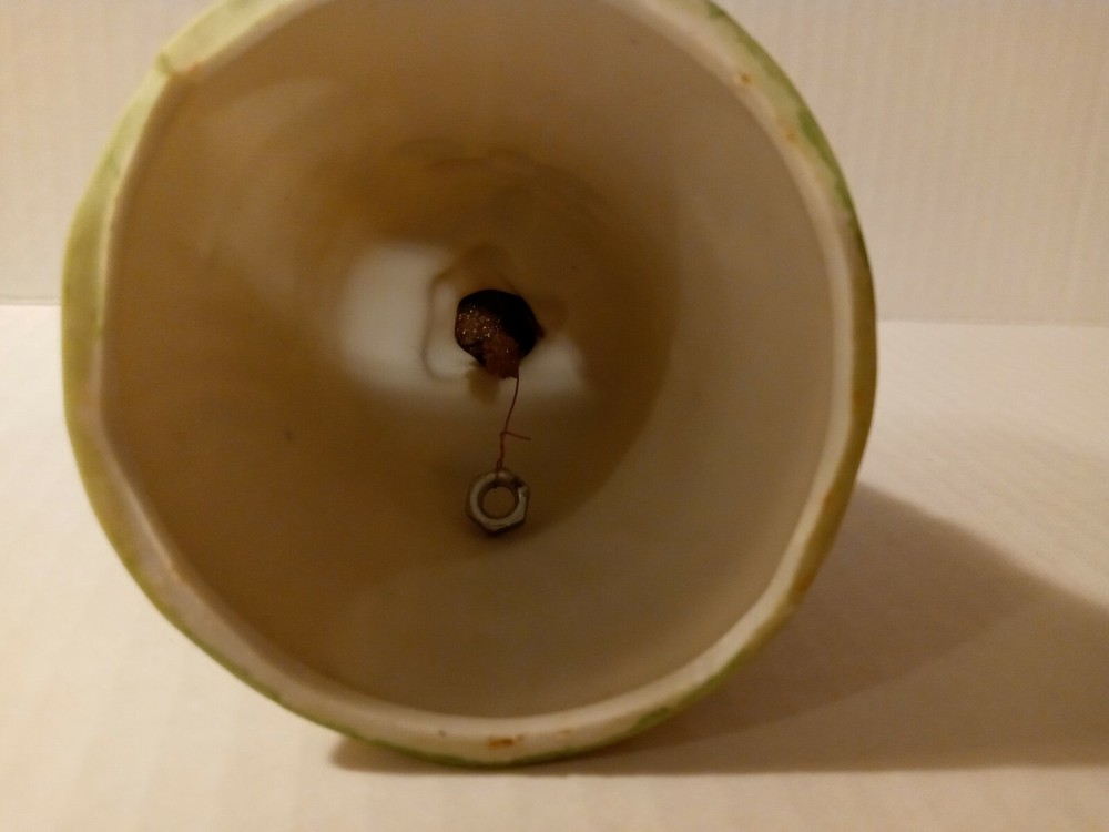 4.25" Brown Ceramic Bisque Bird Bell