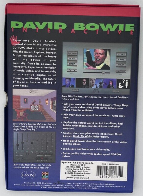 David Bowie - Jump CD-ROM for MAC System 7.0 [COMPLETE]
