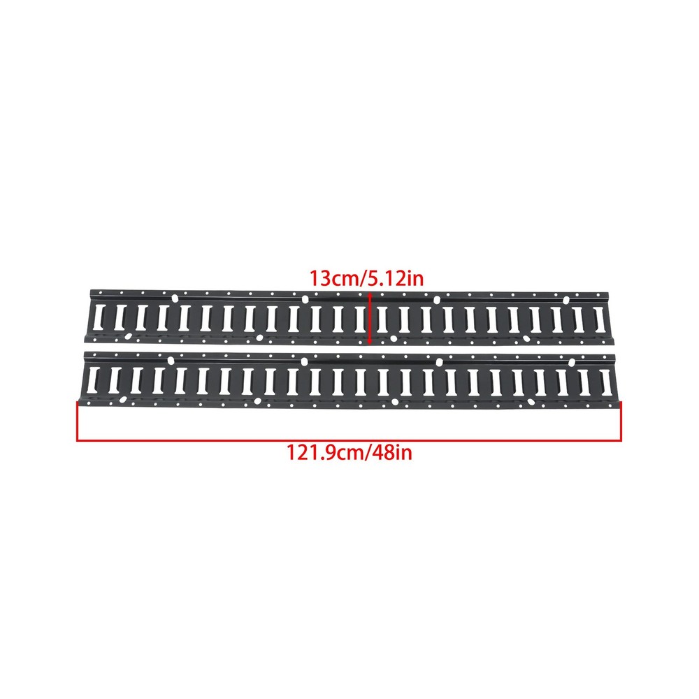 4' E Track Tie Down Rail Replacement For Garages Vans Durable Galvanized Steel