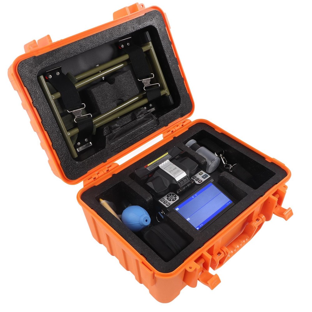 Fusion Splicer Machine Automatic Optical Fiber Cleaver Welding Toolbox Tool Kit