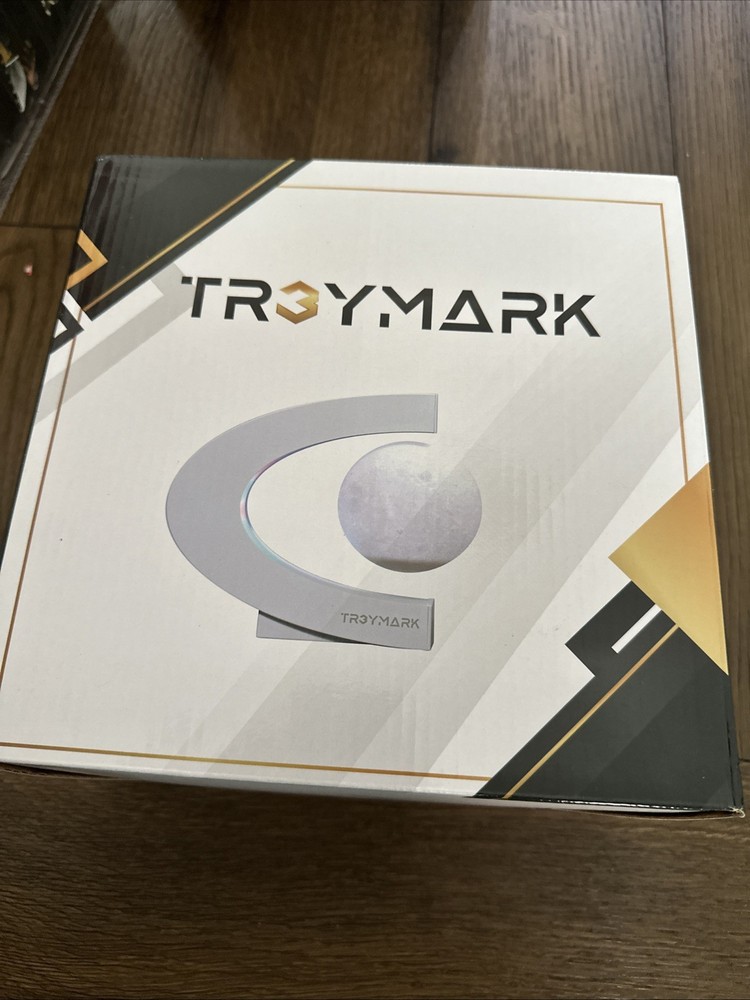TroyMark Levitating Globe Rotation White New