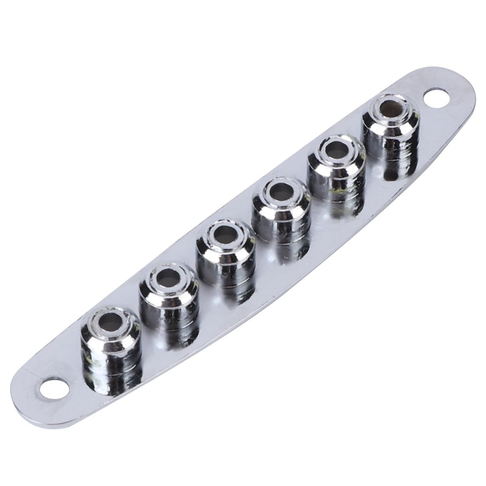 Guitar String Through Plate,Guitar Bridge Thru Body Ferrule silver