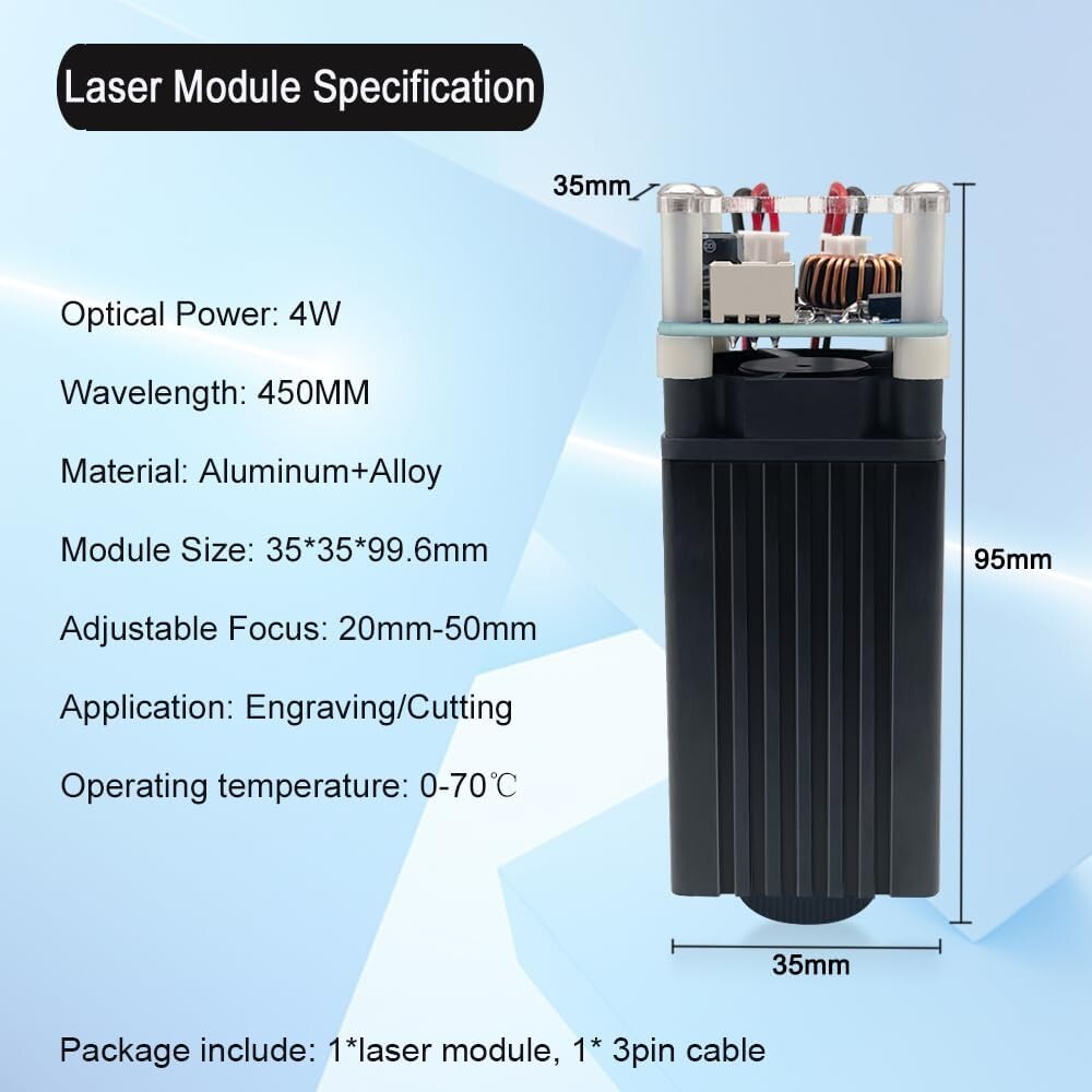 Class 1 Laser Engraver Module - High Stability for Precision Cuts and Engraves