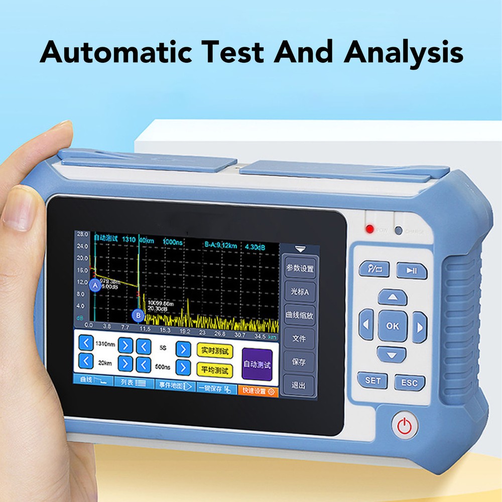 OTDR Tester  Optical Time Domain Reflectometer With 4.3 Inch Screen