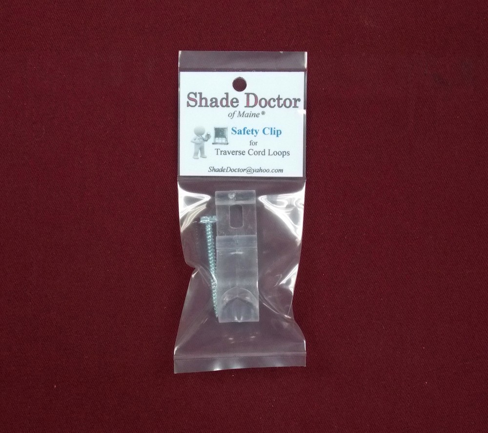 Cord Loop SAFETY "P" CLIP for Traverse Rod & Vertical Blind Cords