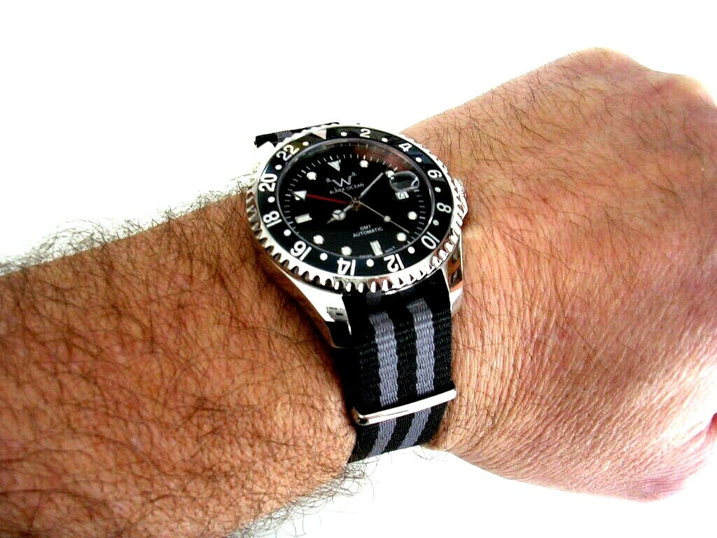 NATO ® watch strap band G10 nylon Military Diver RAF stitched bonded IW SUISSE