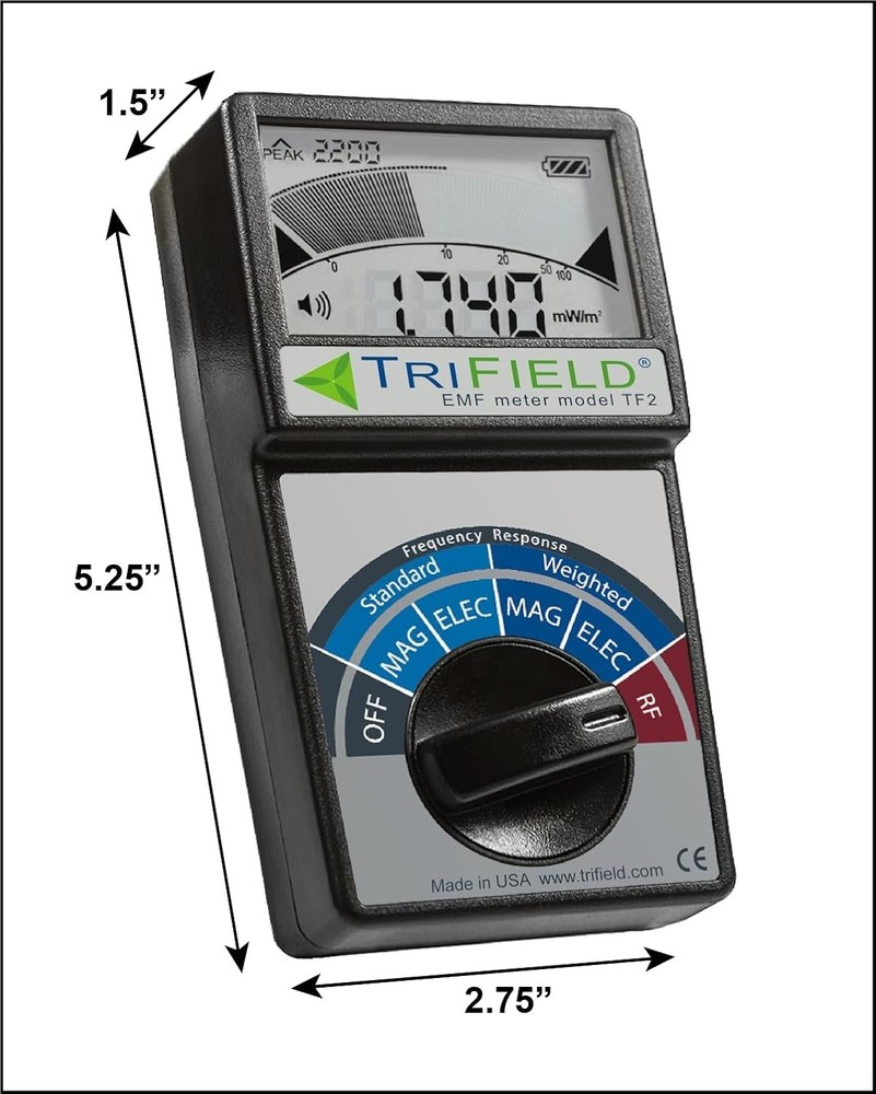 Lightweight EMF Meter for Comprehensive Electromagnetic Detection - USA Made