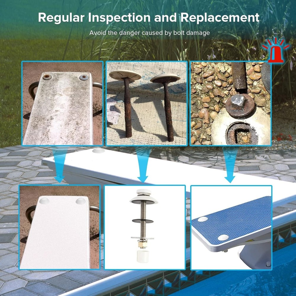 Essential Diving Board Installation Kit with Stainless Steel Components