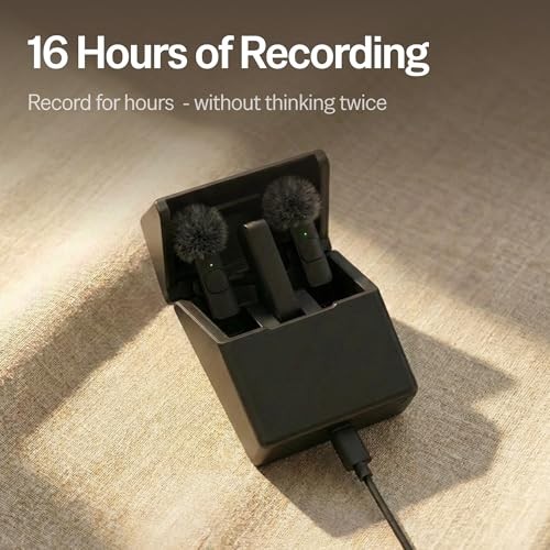 (Latest Model - Wireless Microphone for Charging Case + All iPhones & Androids