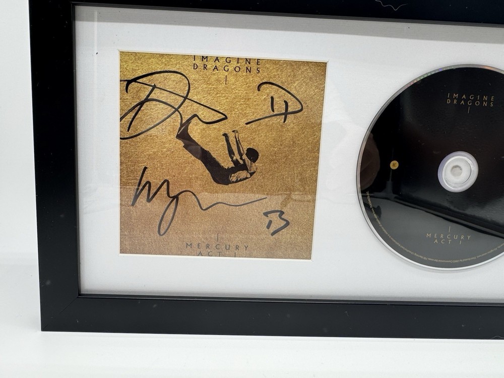 IMAGINE DRAGONS Signed Autographed MERCURY ACT 1 Framed CD Display Horizontal