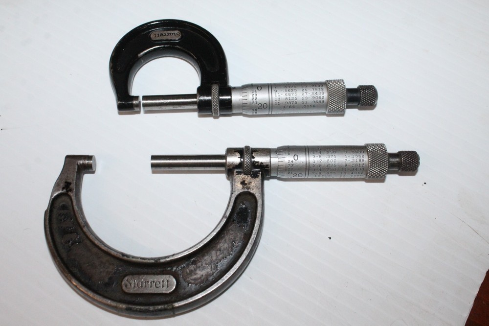 Starret NO. 436 1"-2" And 0"-1" Range Micrometer Tools
