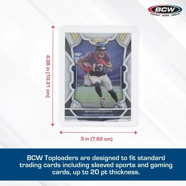 New (40 Packs) FULL CASE BCW STANDARD Trading Card Hard Plastic Toploader