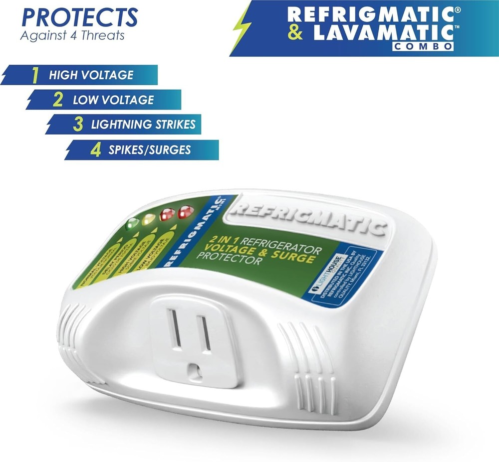 Two Electronic Voltage & Surge Protector, your Refrigerator and Washing Machine