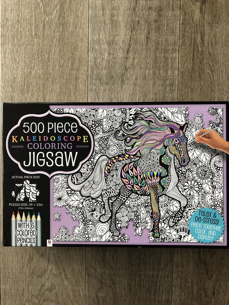 Kaleidoscope Coloring Jigsaw Puzzle Through The Fields 500 Pieces
