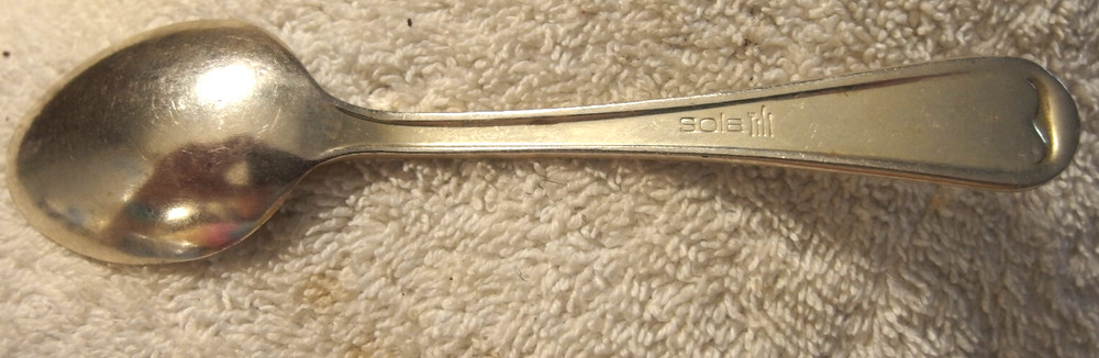 1,5.5" Sola TeaSpoon Holland Netherlands Silver Plated VTG flatware,tea spoon,