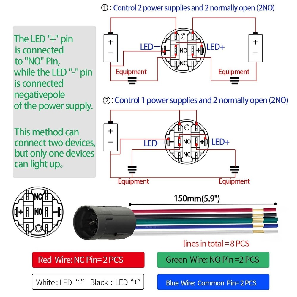 Rotary Switch 3 Position 12V-24VDC/AC 19mm 3/4 RED LED Light Latching Selecti...