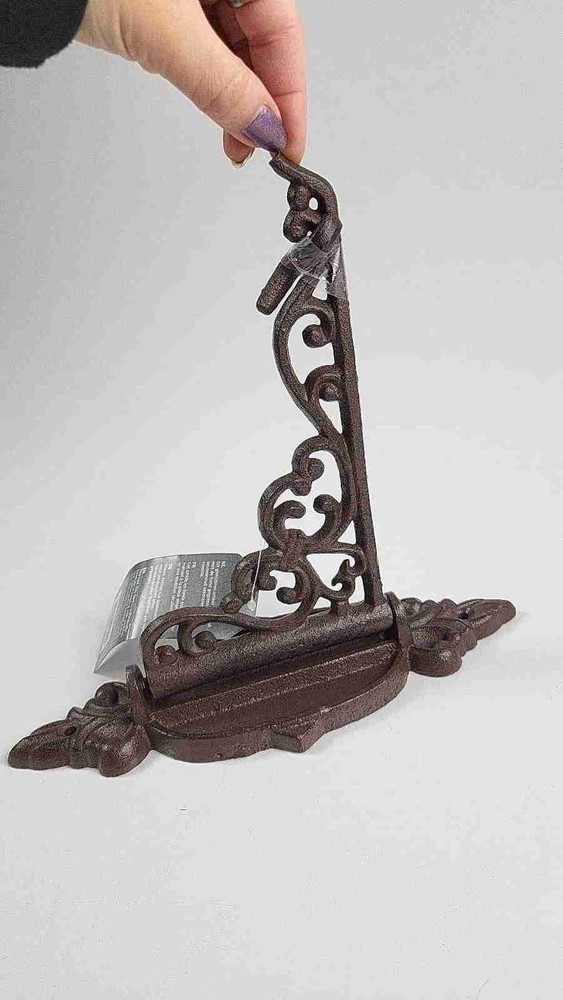 Cast Iron Wall Bracket - Ornate Vintage Style Lantern/ Planter Hook - Repairable