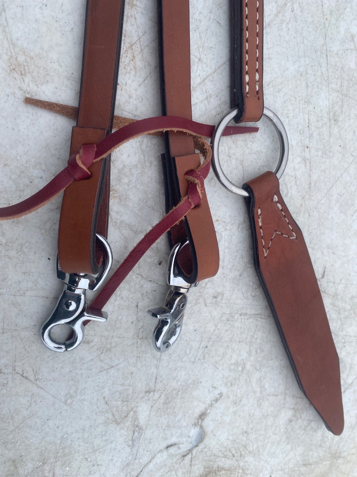 Flat leather Romel /Rommel reins w/scissor snaps