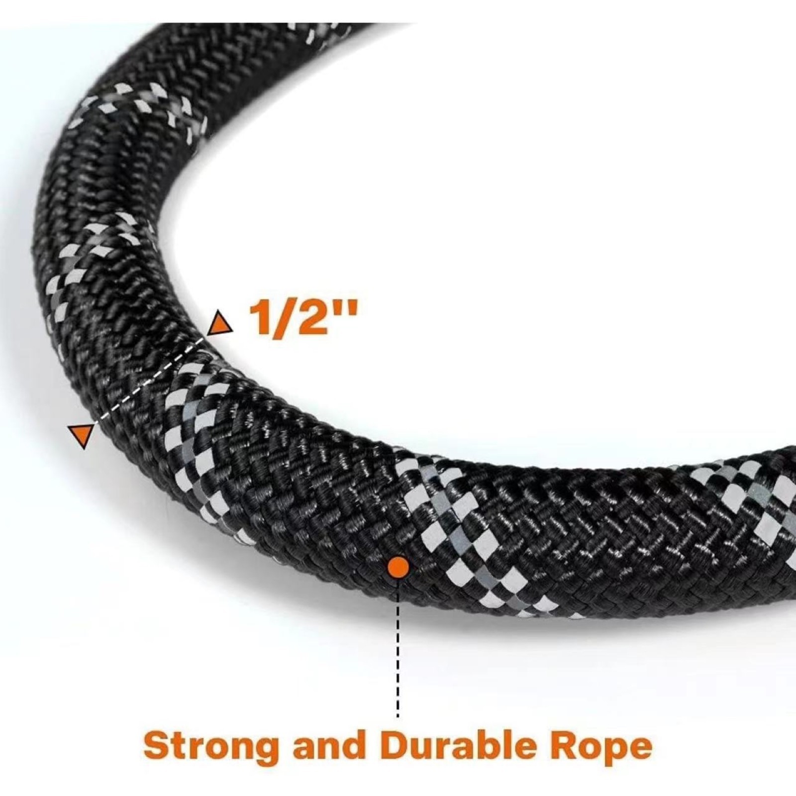 Heavy Duty Reflctive Dog Leash 9.8Ft for Large Medium Dogs Rope Walking Leash