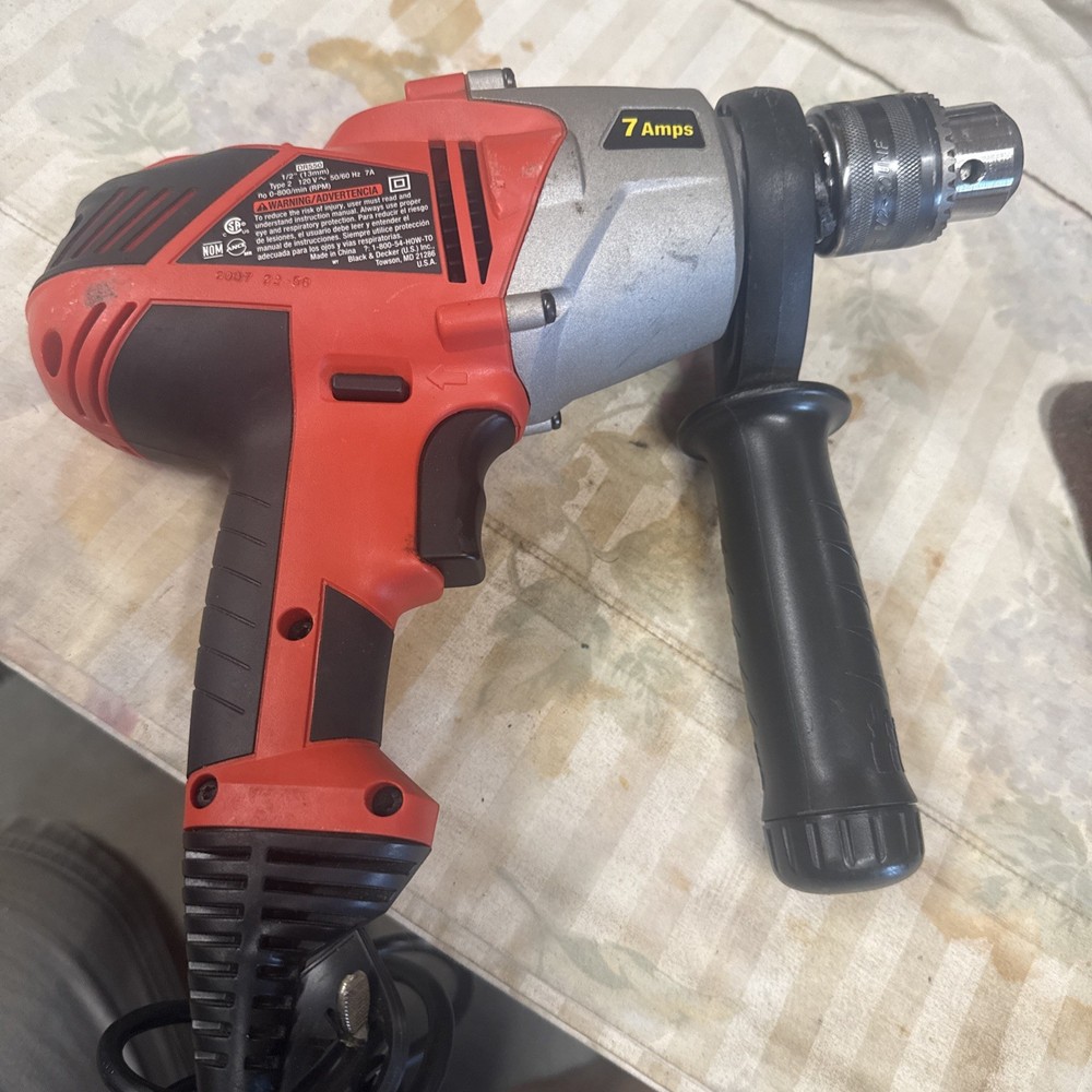 Black & Decker DR550 7Amp 1/2" Corded Electric Drill Driver tested/working