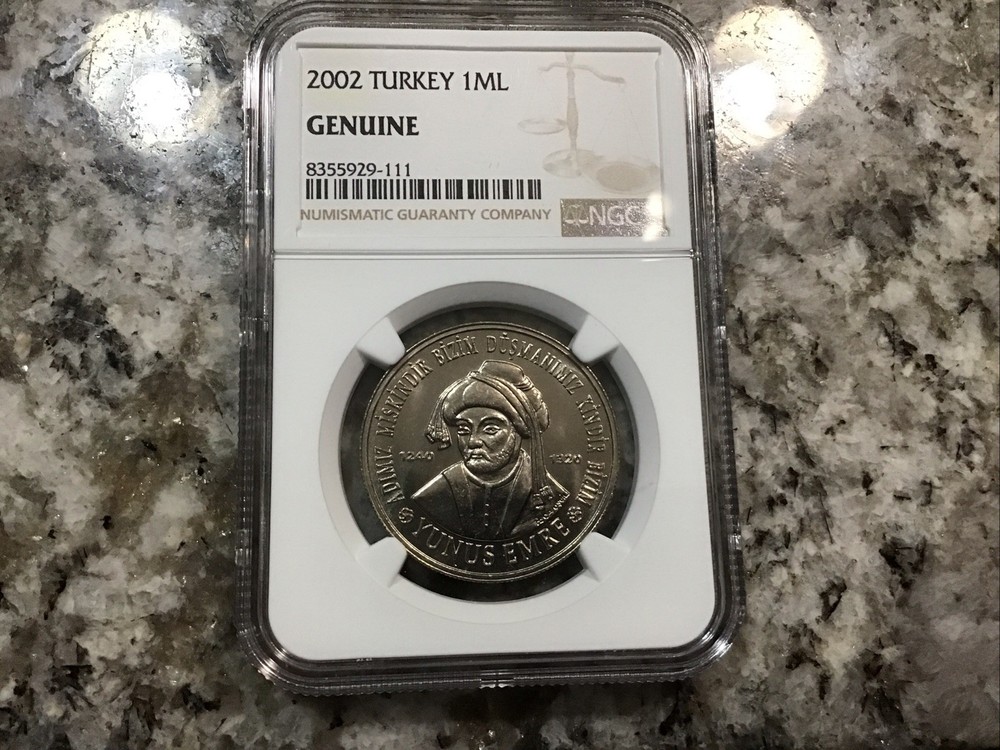 2002 Turkey 1 Ml NGC Genuine