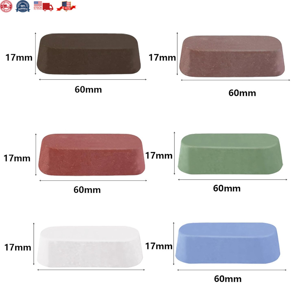 6Pcs Metal Buffing Polishing Compound for Buffing Wheel, Buffing Wheel Compound
