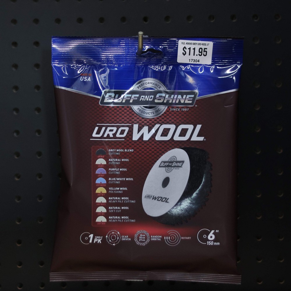 PAD, #6KWB GREY URO-WOOL 6"